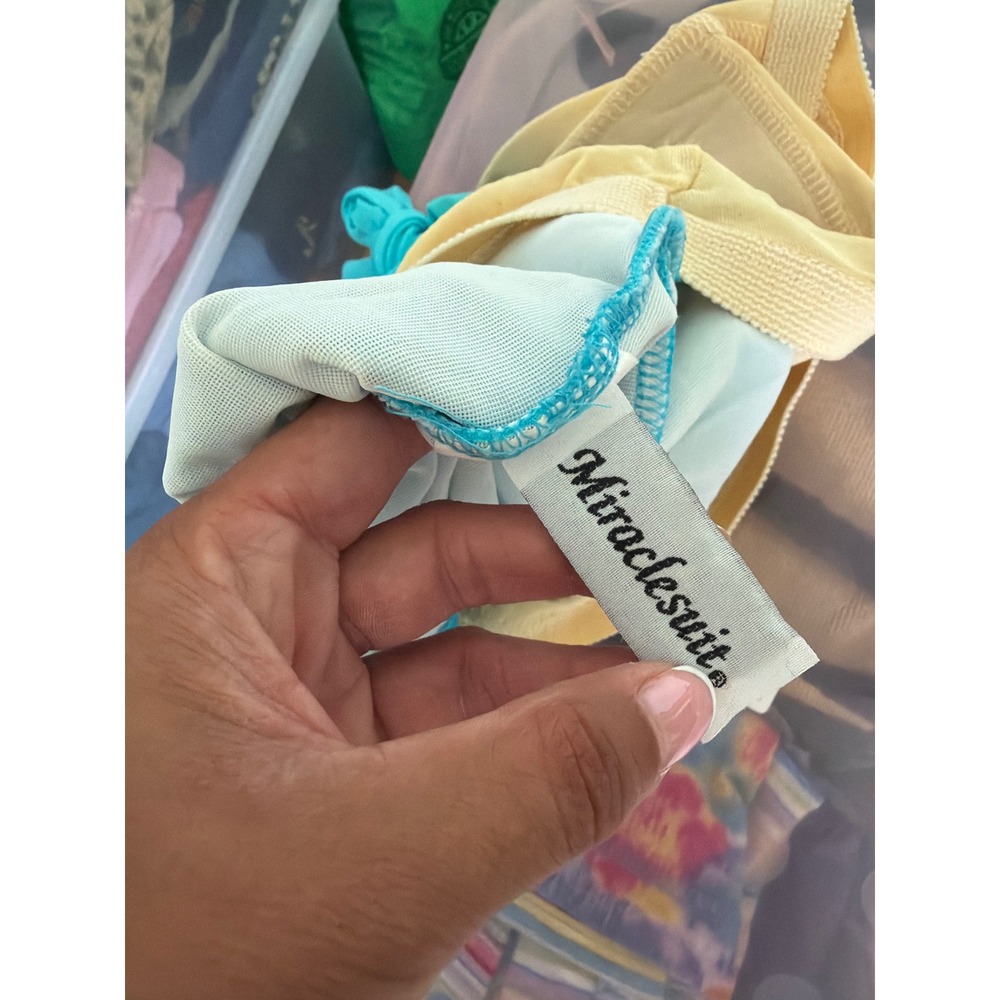 Miraclesuit Turquoise Blue Halter Tankini Top Ruched Padded Swim Top Small - Picture 6 of 7
